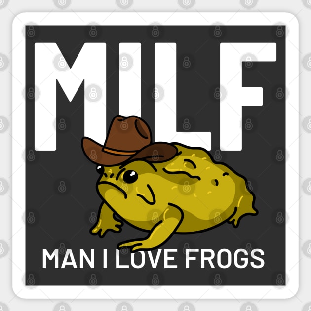 Man I Love Frogs Sticker by SBarstow Design